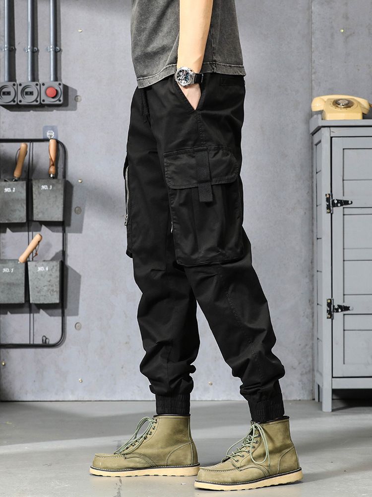 Hot Sale New Design Cargo Pants Men Fashion Black Fitness Trousers Streetwear Sweatpants Joggers Men Cargo Pants Casual