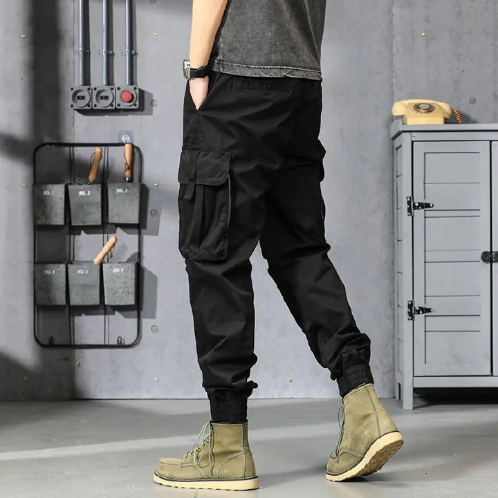 Hot Sale New Design Cargo Pants Men Fashion Black Fitness Trousers Streetwear Sweatpants Joggers Men Cargo Pants Casual