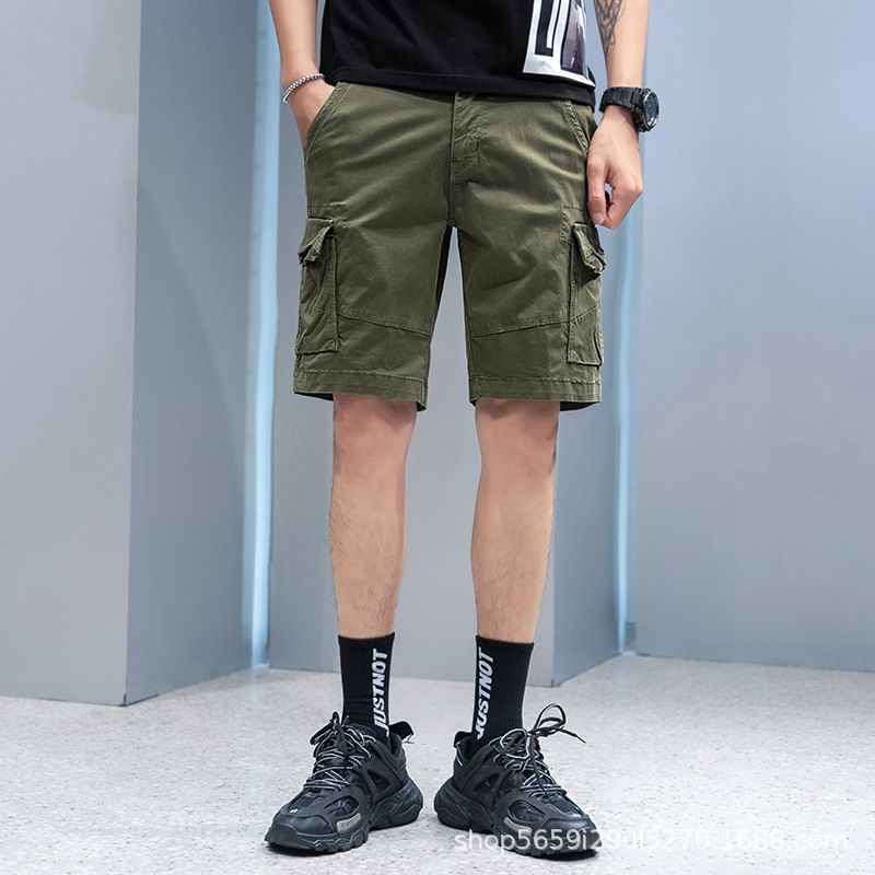 Men's Canvas Outdoor Tactical Short Pants Sport Fans Combat Hiking Hunting Multi Pockets Safari Cargo Pant Trousers Shorts