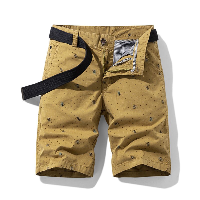 Summer Hot Sale New Men's Zipper Fly Men's Classic Relaxed Stretch chino Short for men  Shorts