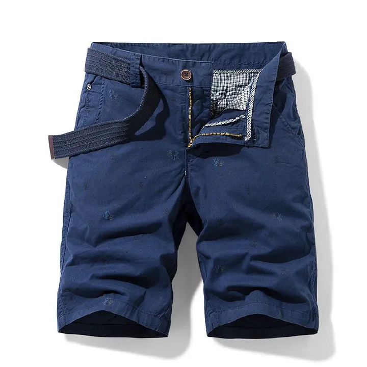 Summer Hot Sale New Men's Zipper Fly Men's Classic Relaxed Stretch chino Short for men  Shorts