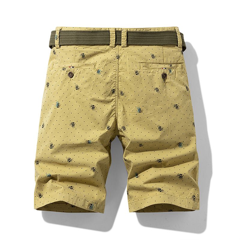 Summer Hot Sale New Men's Zipper Fly Men's Classic Relaxed Stretch chino Short for men  Shorts
