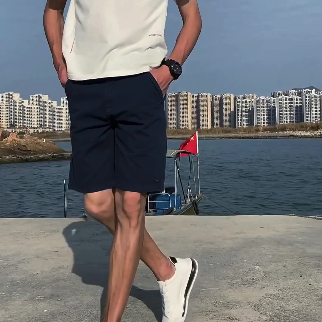 Spandex Men's Shorts Knee Length Designer Acid Washed Cargo Shorts Leisre Summer Chino Shorts For Men Shorts