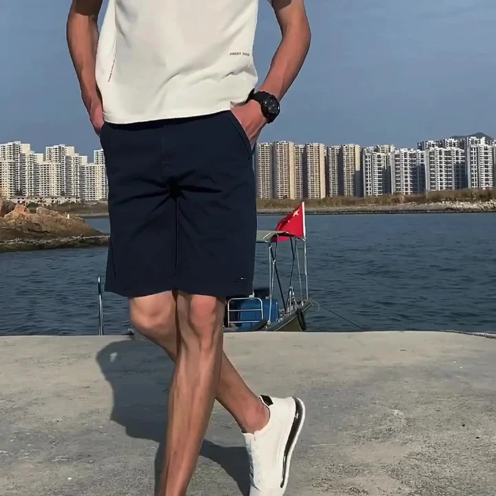 Spandex Men's Shorts Knee Length Designer Acid Washed Cargo Shorts Leisre Summer Chino Shorts For Men Shorts