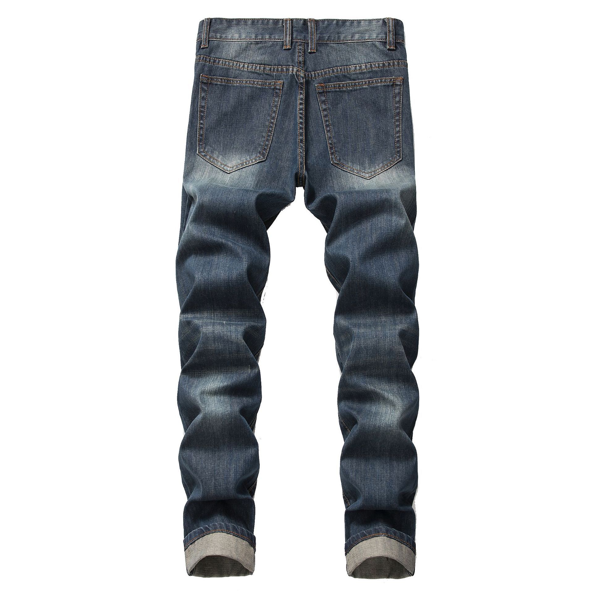 Hot Selling Men's Street Style Slim Fit Ripped Jeans Denim Hole Skinny Patched Jean Pants For Men Casual
