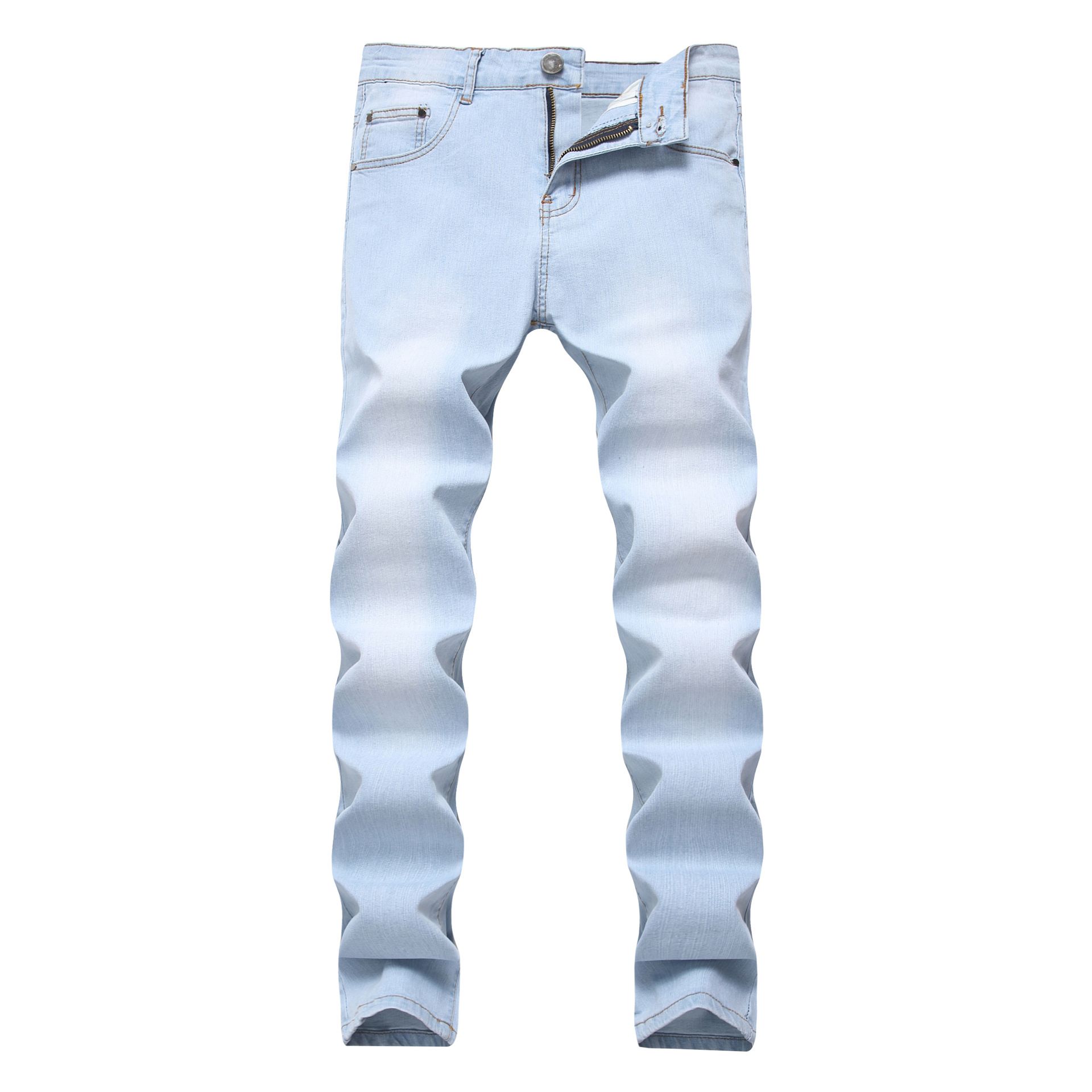 Skinny Ripped Fancy Unbranded Biker Jeans Denim Designer Wholesale Authentic Men Monkey White Bleach Light Western Jeans