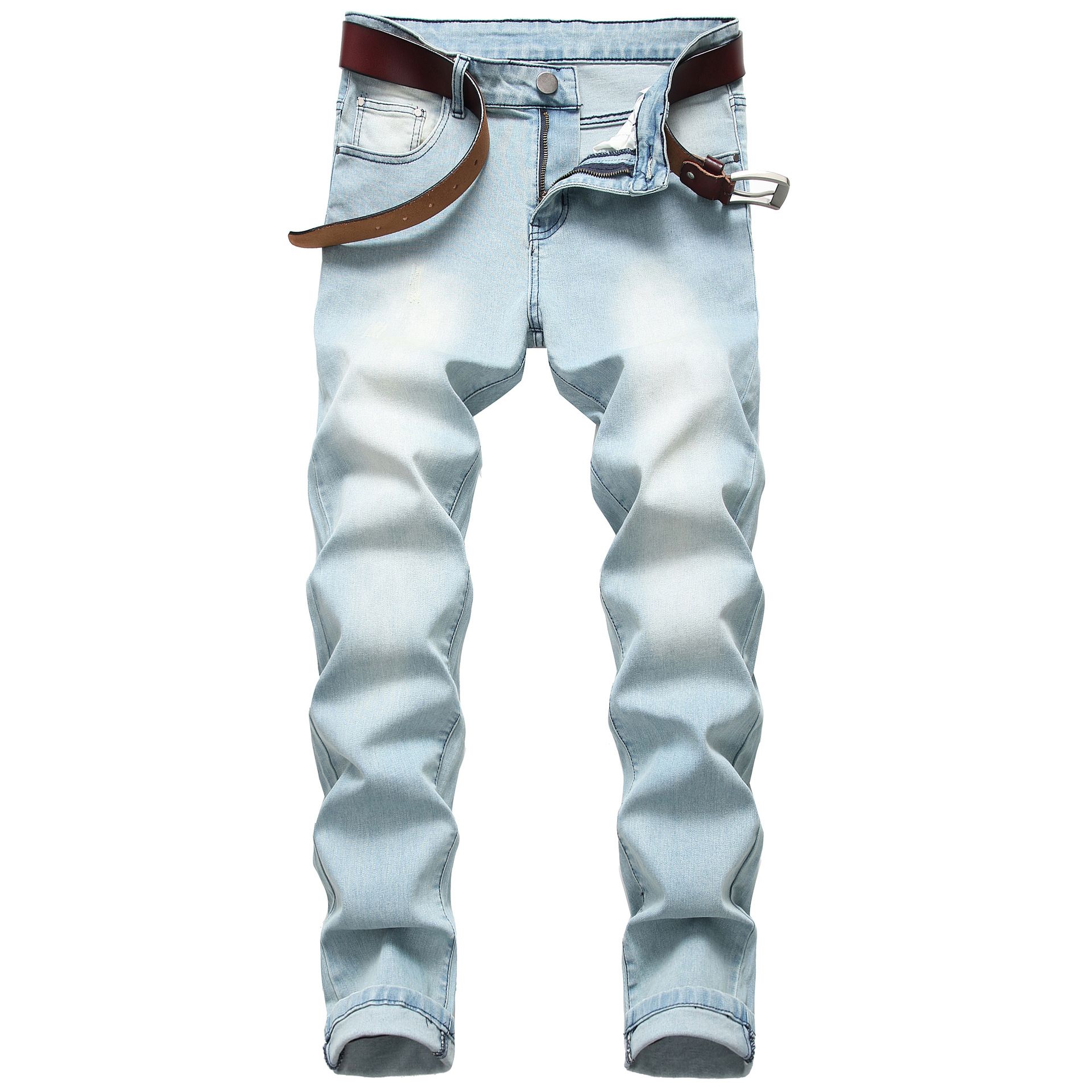 Skinny Ripped Fancy Unbranded Biker Jeans Denim Designer Wholesale Authentic Men Monkey White Bleach Light Western Jeans