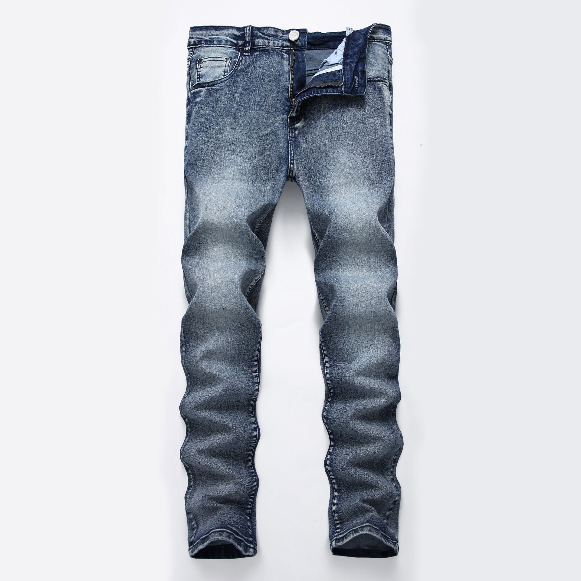 Skinny Ripped Fancy Unbranded Biker Jeans Denim Designer Wholesale Authentic Men Monkey White Bleach Light Western Jeans