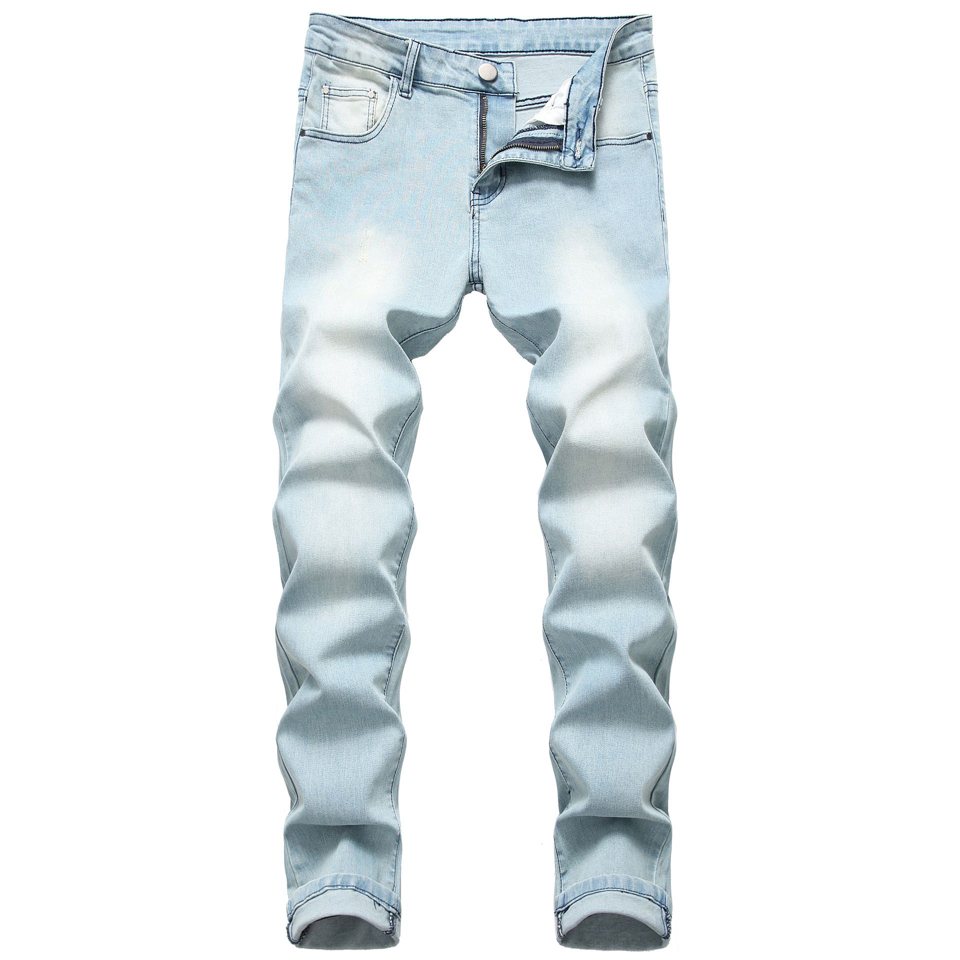 Skinny Ripped Fancy Unbranded Biker Jeans Denim Designer Wholesale Authentic Men Monkey White Bleach Light Western Jeans