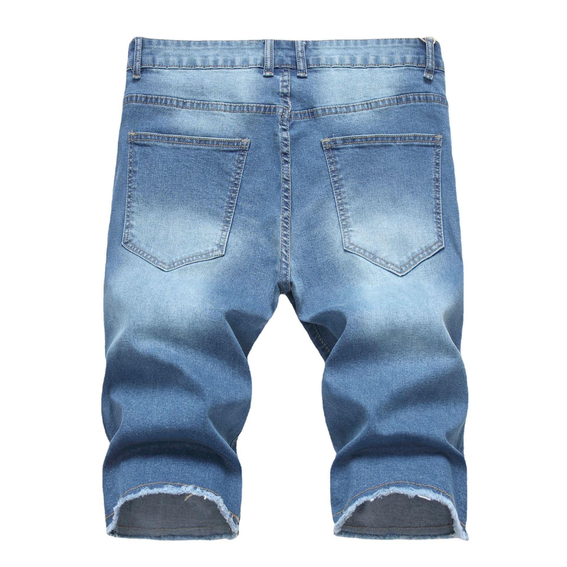 hip hop ripped jeans summer sports pants washed casual shorts men's denim shorts wholesale price Shorts
