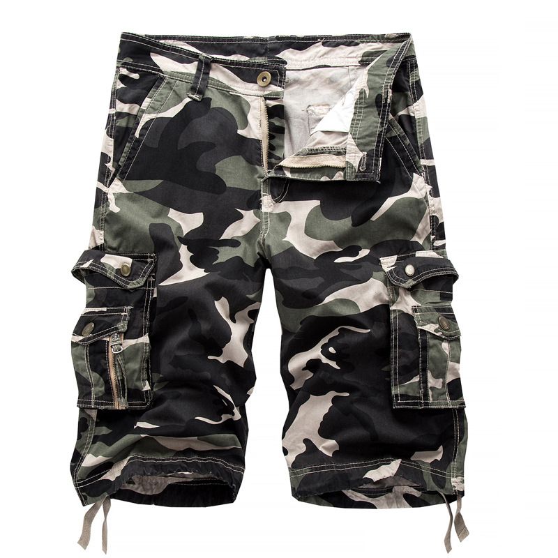 Conyson new arrival Camouflage Loose Cargo Shorts hot sale casual Men's Cool Summer Camouflage Short Pants camo Cargo Shorts