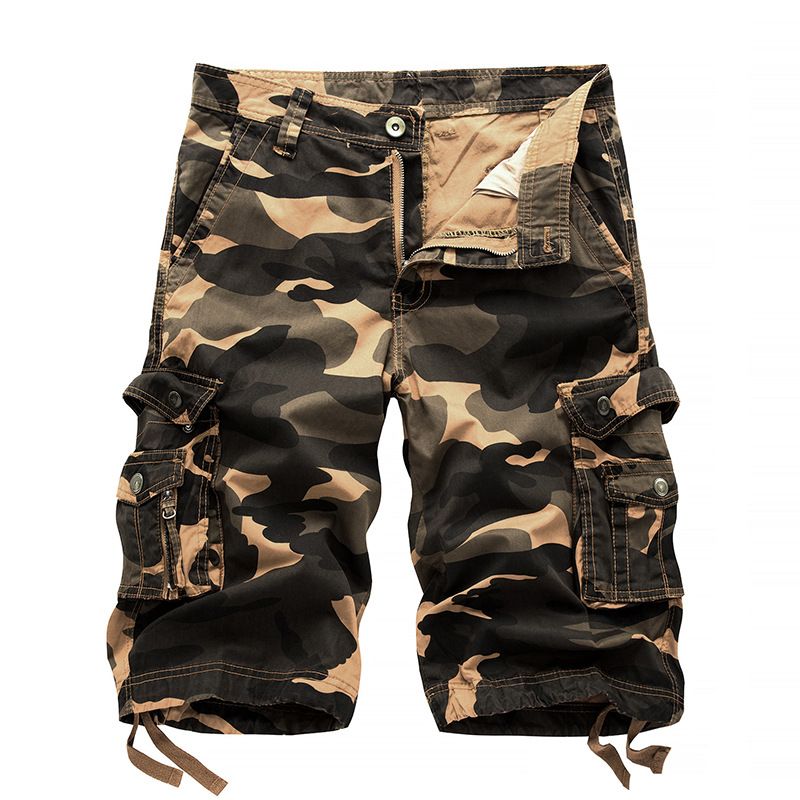 Conyson new arrival Camouflage Loose Cargo Shorts hot sale casual Men's Cool Summer Camouflage Short Pants camo Cargo Shorts