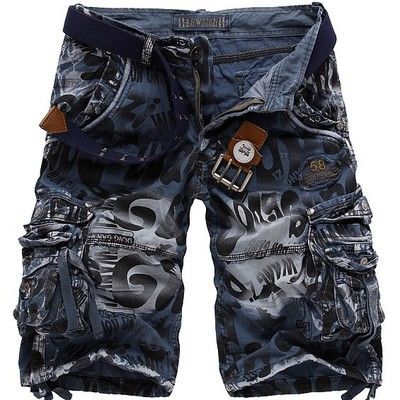 High Quality Camouflage Loose Cargo Shorts Men Summer Brand Fashion Camo Shorts Multiple Pockets Cargo Pants for Men Shorts