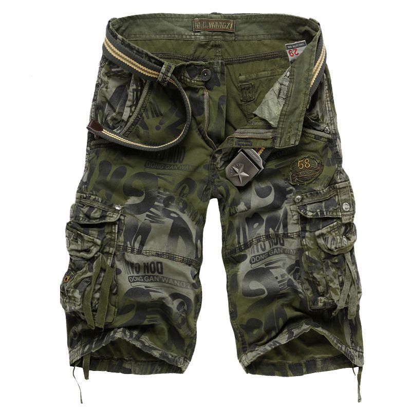 High Quality Camouflage Loose Cargo Shorts Men Summer Brand Fashion Camo Shorts Multiple Pockets Cargo Pants for Men Shorts
