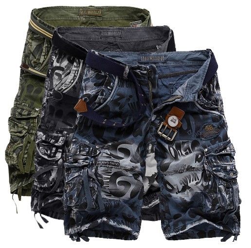 High Quality Camouflage Loose Cargo Shorts Men Summer Brand Fashion Camo Shorts Multiple Pockets Cargo Pants for Men Shorts