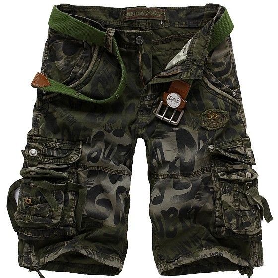 High Quality Camouflage Loose Cargo Shorts Men Summer Brand Fashion Camo Shorts Multiple Pockets Cargo Pants for Men Shorts
