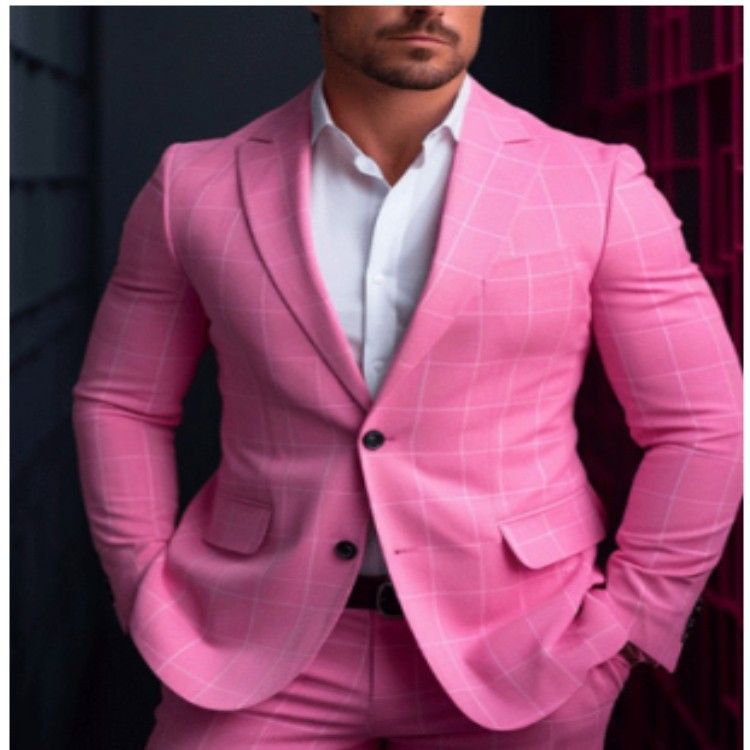 Tailored Vintage  Red Plaid Wool wedding men tuxedo  Men's Clothing  Tops Jackets  Coats