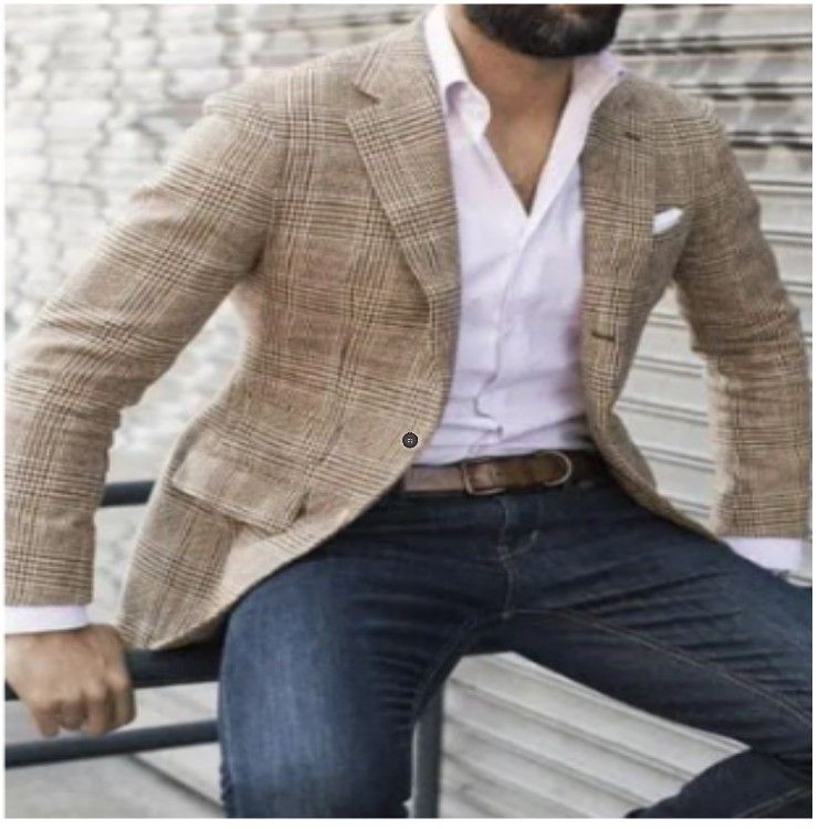 Tailored Vintage  Red Plaid Wool wedding men tuxedo  Men's Clothing  Tops Jackets  Coats