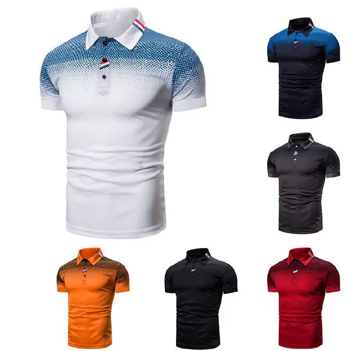 New Arrival Polyester Cotton Uniform Men's Golf Polo Shirt Custom Sublimation Printing Embroidery Logo Polo Shirt For Men  T-Shirts
