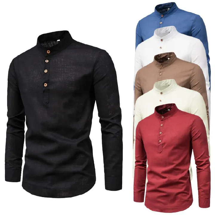 Plaid Shirt Autumn Polyester Long Sleeve Shirt Men's Lapel Tops Men's Clothing Men's Clothing tops T-Shirts