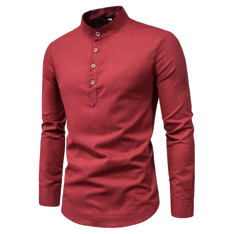 Plaid Shirt Autumn Polyester Long Sleeve Shirt Men's Lapel Tops Men's Clothing Men's Clothing tops T-Shirts