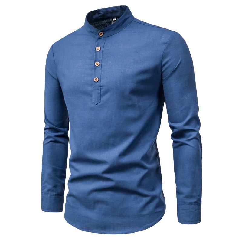 Plaid Shirt Autumn Polyester Long Sleeve Shirt Men's Lapel Tops Men's Clothing Men's Clothing tops T-Shirts