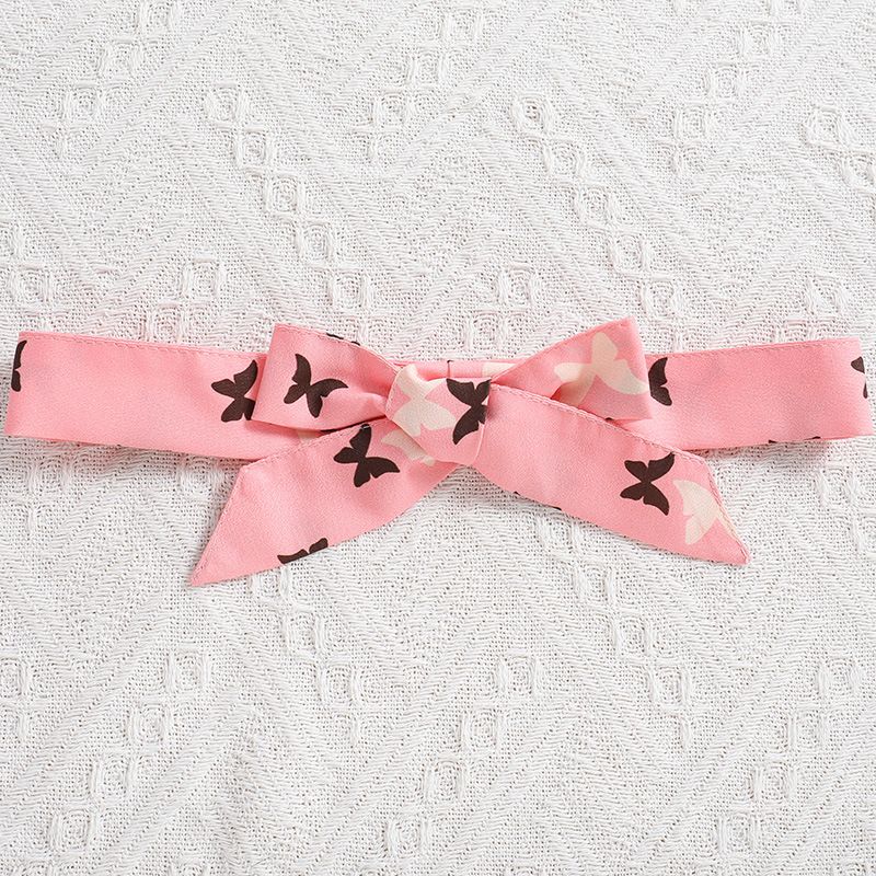 Children Girls Clothing Set Summer Bowknot Sleeveless Cotton Two Piece Suit Kids Clothes Girls Bow T-shirt + Printed Shorts Two Sets of Pantsuits Casual Outfit Baby Clothes Sets