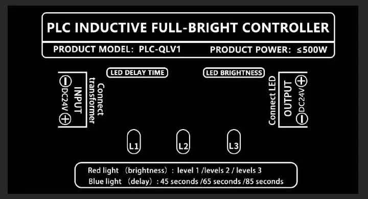 2 wires PIR Induction Full-Bright Controller System Motion Sensor  LED Controller Dimmer Staircase Light Control