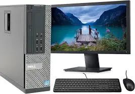 (i5+4GB+500GB+Monitor)Dell Optiplex 7010 Desktop Full Set Complete Set i5+4GB+500GB Plus 17 Inch Monitor Screen 4th Gen Windows 10 Home Office School Desktops