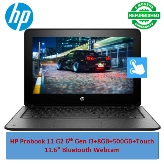 (i3+8GB+500GB+Touch) Refurbished HP Probook 11 x360 G2 Touchscreen Laptopi3+8GB+500GB 6th Gen Laptop Windows 11 Pro Bluetooth Webcam student Professional laptop