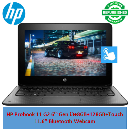 (i3+8GB+128GB+Touch) Refurbished HP Probook 11 x360 G2 Touchscreen Laptopi3+8GB+128GB SSD 6th Gen Laptop Windows 11 Pro Bluetooth Webcam student Professional laptop