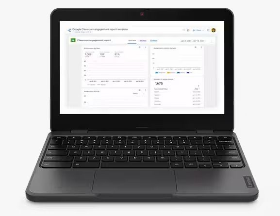 Lenovo 100e Chromebook 4GB 32GB eMMC SD Flash Memory Up to 256GB with SD Card 11.6 Inch Chromebook HD - Intel N-Series N100-4 With Chrome OS English Keyboard Student Laptop