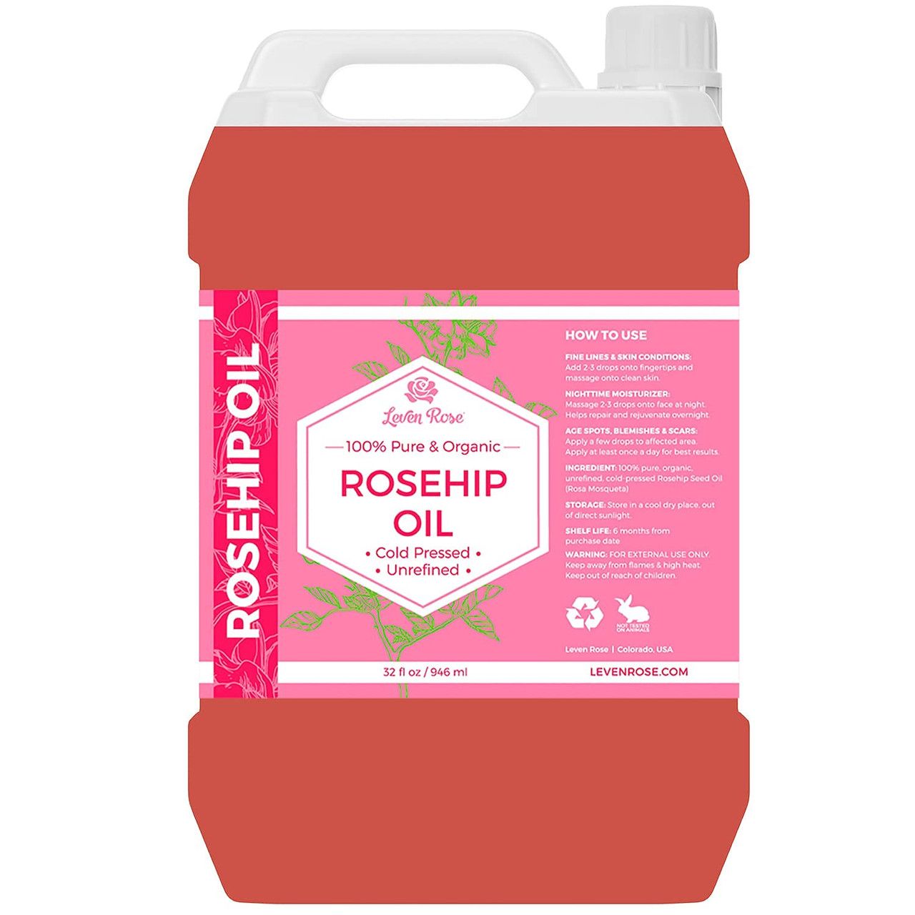 Rosehip Oil (Cold Pressed) Pure
