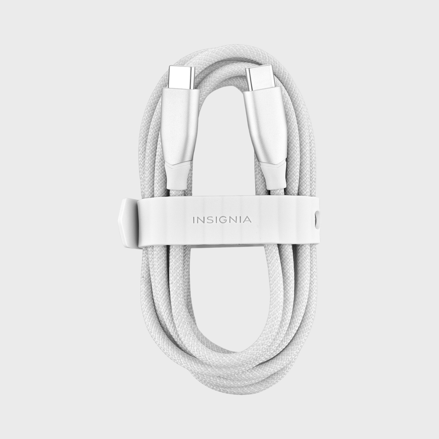 Insignia 7m USB-C to USB-C Charge-and-Sync Cable with Braided Jacket – White