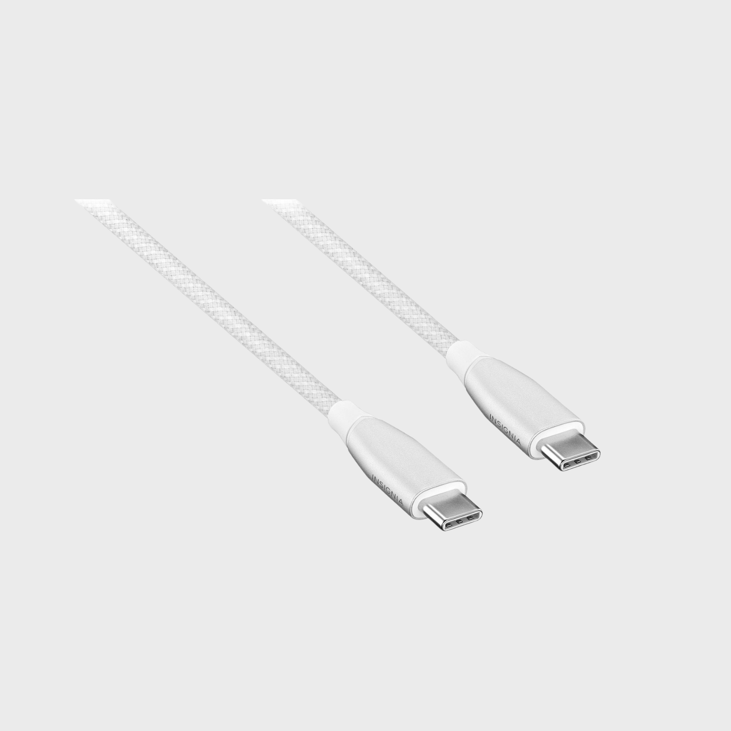 Insignia 7m USB-C to USB-C Charge-and-Sync Cable with Braided Jacket – White