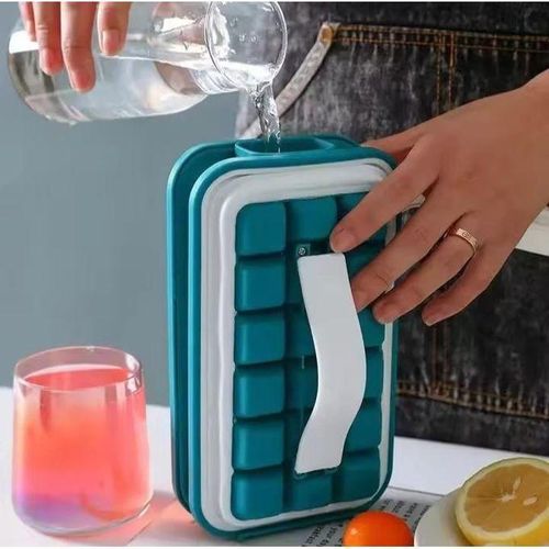Portable Leakable Ice Cube Mold, 36-Slot Silicone Ice Tray for Easy Ice Making, Durable, Flexible, and Spill-Free for Home, Kitchen, and Outdoor Use