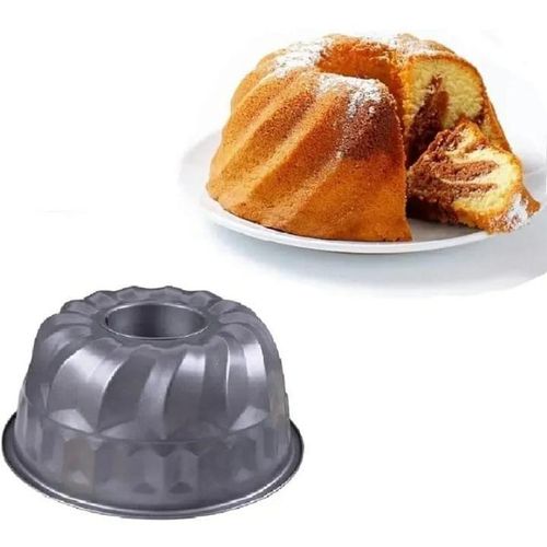 Non-Stick Doughnut Shape Cake Mould - Fluted Ring Bundt Cake Pan For Uniform Baking, Professional Round Dessert Mold - 24cm Non-Stick Savarin Cake Tin For Home Baking & Pastry Making