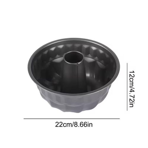 Non-Stick Doughnut Shape Cake Mould - Fluted Ring Bundt Cake Pan For Uniform Baking, Professional Round Dessert Mold - 24cm Non-Stick Savarin Cake Tin For Home Baking & Pastry Making