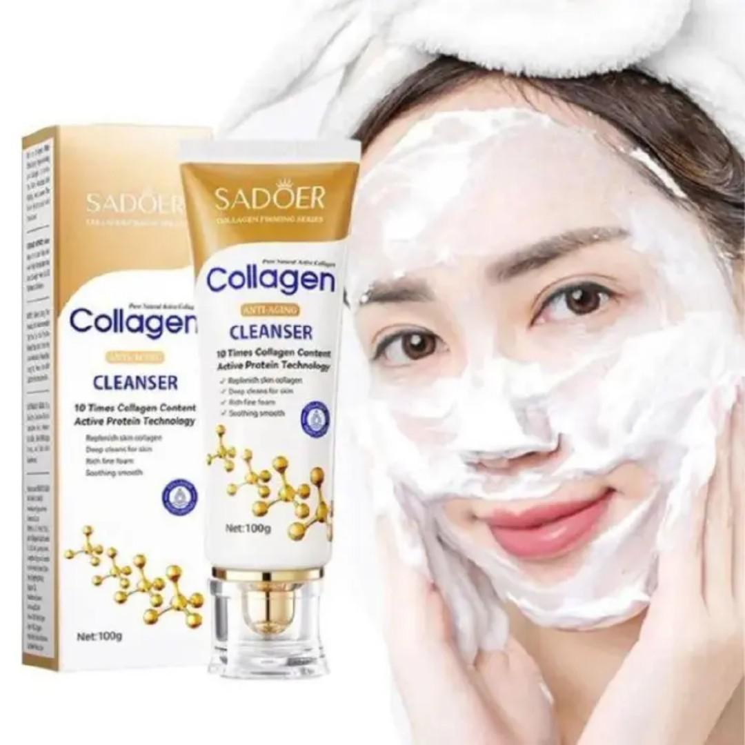 SADOER COLLAGEN ANTI-AGING FACE CLEANSER MOISTURIZING BRIGHTENING HYDRATING SKINCARE CLEANSER