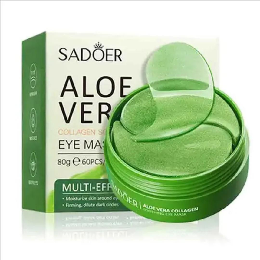 SADOER Aloe Vera Eye Cream + Sadoer Eye Mask For Soothing, Removing Dark Circles And Puffiness