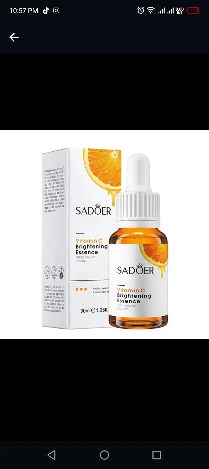 SADOER 3 In 1 The Glow Set Kit + Vitamin C Brightening Serum +Turmeric Cream + Moisturizing Tumeric Repair Serum