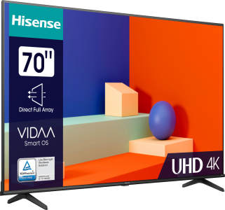 Hisense 70'' Inch A6 Smart UHD 4K Frameless LED TV, YouTube, Netflix ,Prime video,DSTV,Smart Vidaa-Smart tvs