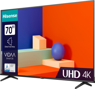 Hisense 70'' Inch A6 Smart UHD 4K Frameless LED TV, YouTube, Netflix ,Prime video,DSTV,Smart Vidaa-Smart tvs