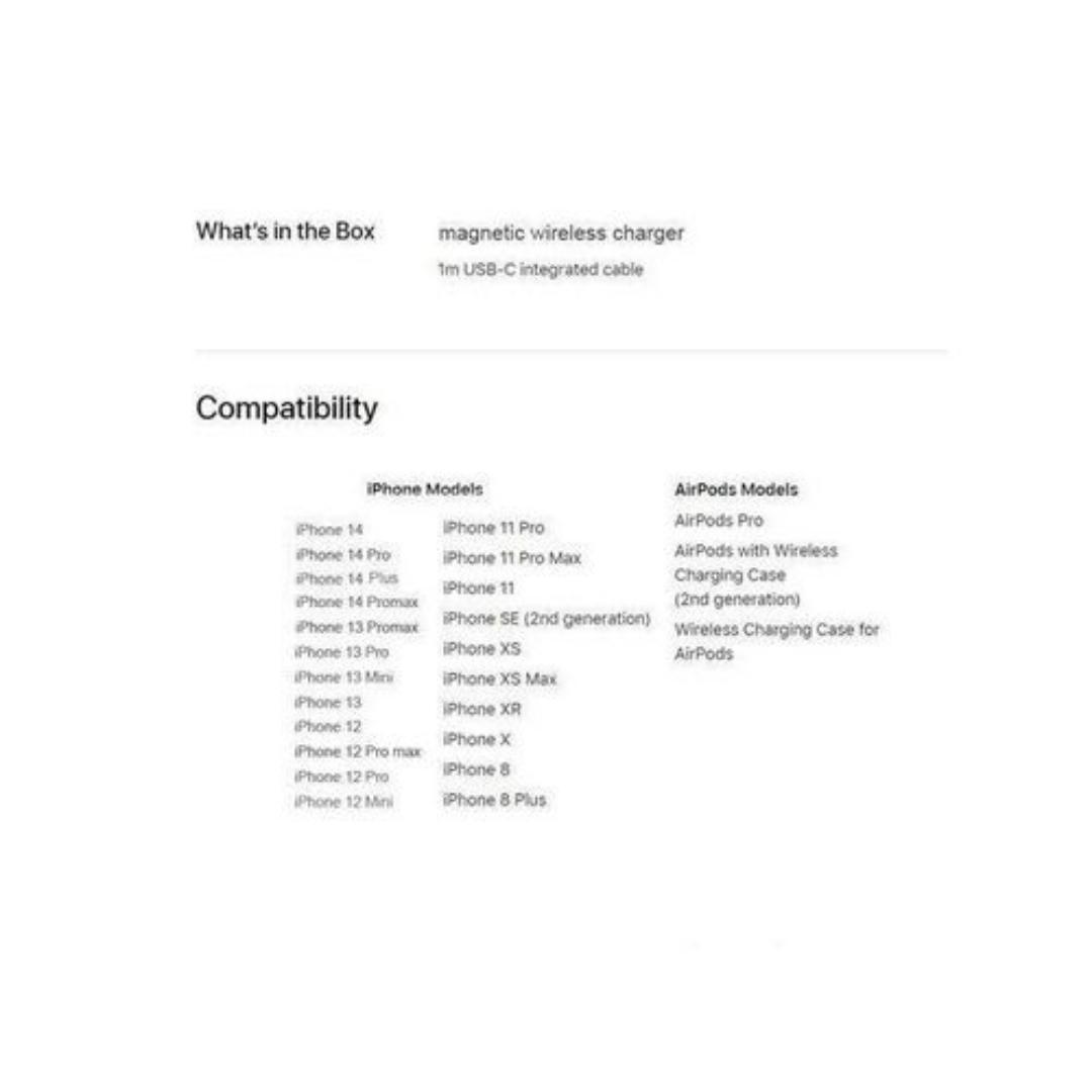 Apple Magnetic Wireless Charger For IPhone 12 13 14 Pro Max Minisafe Mag Safe Charger For IPhone X XS XR 8 Plus with type c end