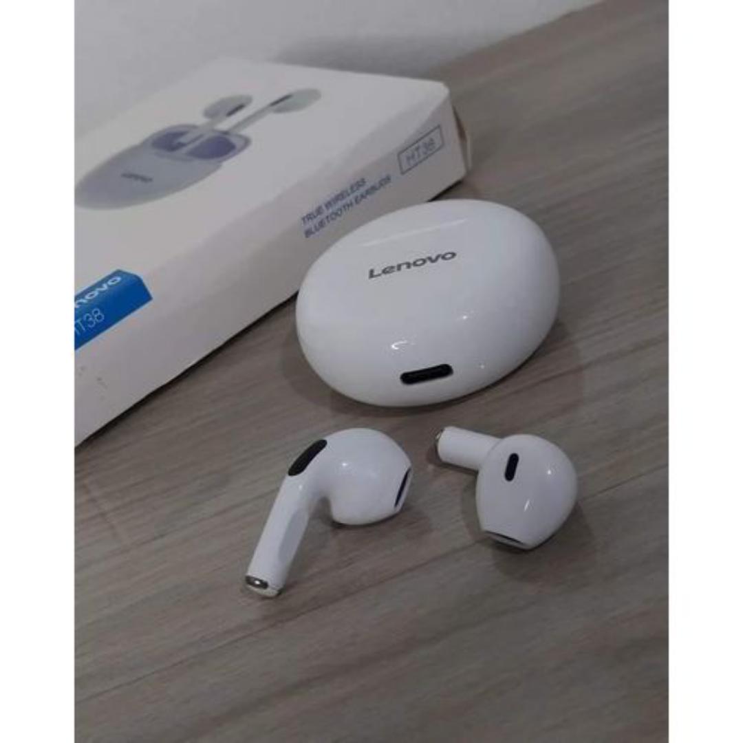 Lenovo Airpods/Earbuds/Earphones/Earpods/Headphones Thinkplus HT38, Pro 2 Buds 2 Pro Bluetooth Airpods, Mini Headset, Touch Control, 9D Stereo Noise Reduction, Heavy Bass, TWS Bluetooth-compatible 5.0