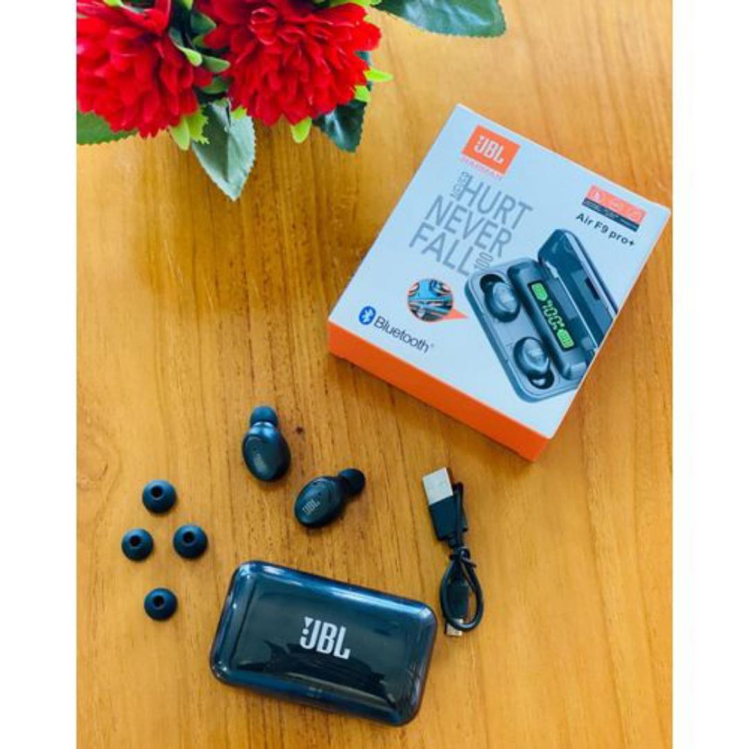Jbl Air F9 Pro + Ear Buds Wireless Airpods, Bluetooth 5.3 Headphones In Ear, Bluetooth Earphones with Built-in Microphone, Wireless Ear Buds, Bluetooth Earbuds with Mic, Charging