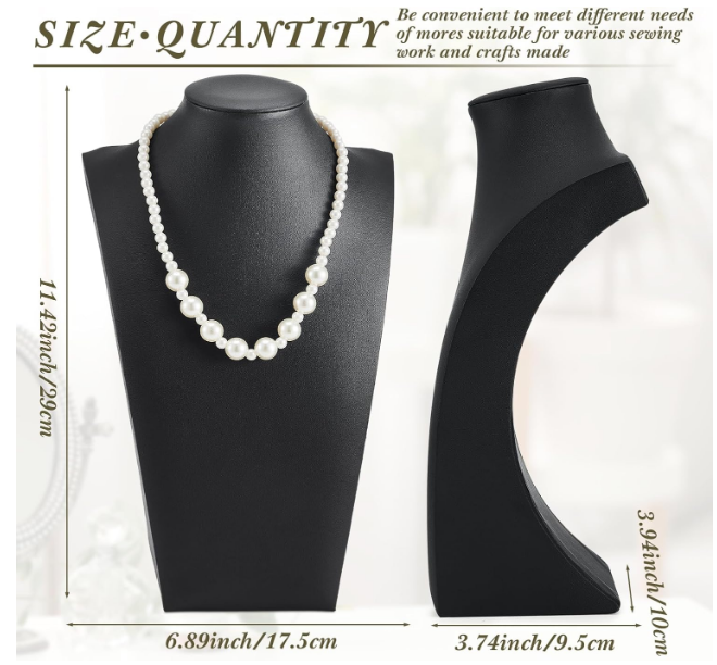 Jewelry Bust Display Necklace Holder Stand Necklace Mannequin Holder for Jewelry Display Trade Show