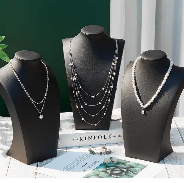 Jewelry Bust Display Necklace Holder Stand Necklace Mannequin Holder for Jewelry Display Trade Show