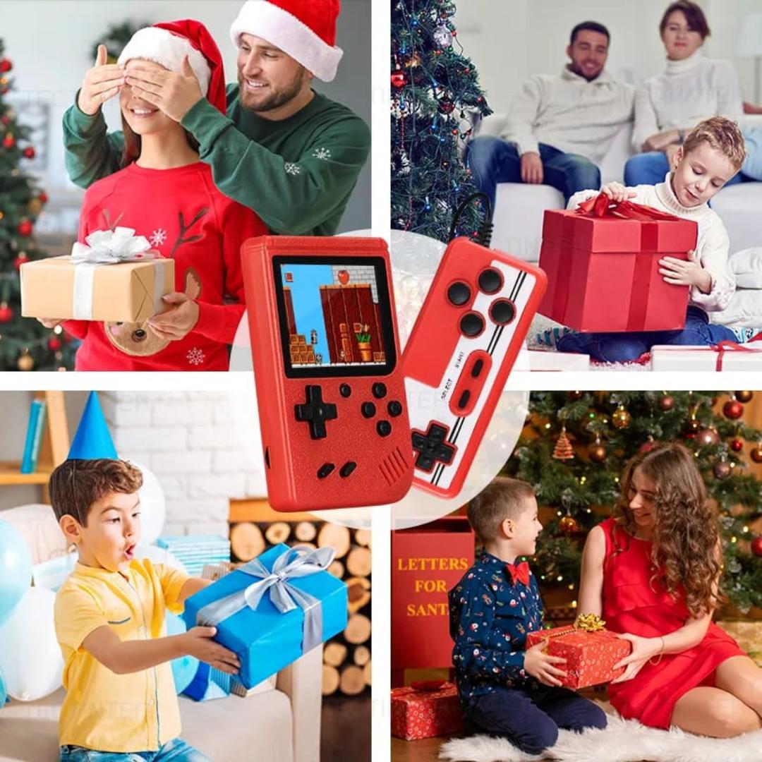 Mini video game console  . In-built 400 games, can support 2 players, can support TV output . Perfect gift for kids