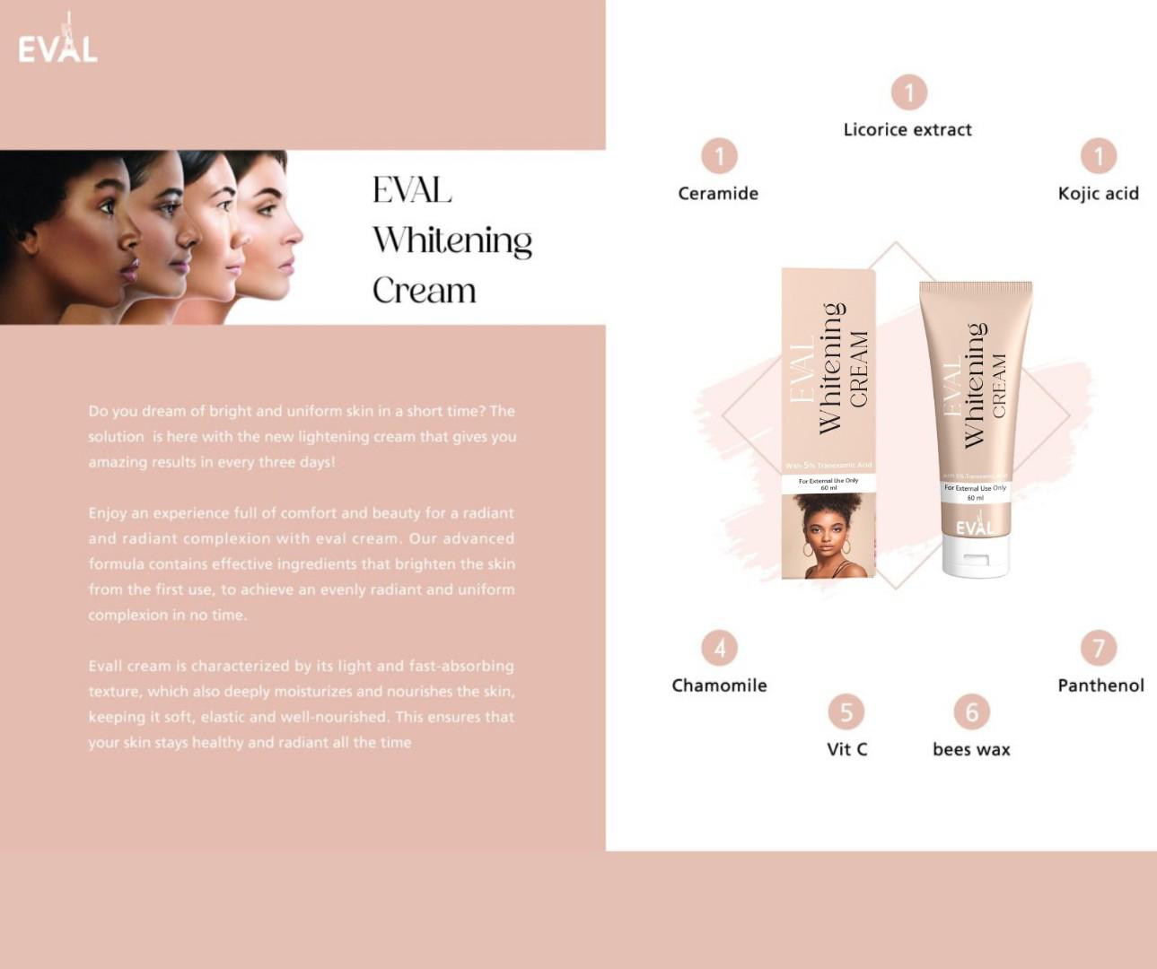 EVAL Body Whitening Cream with 5% tranexamic acid 60ml